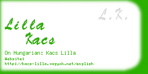 lilla kacs business card